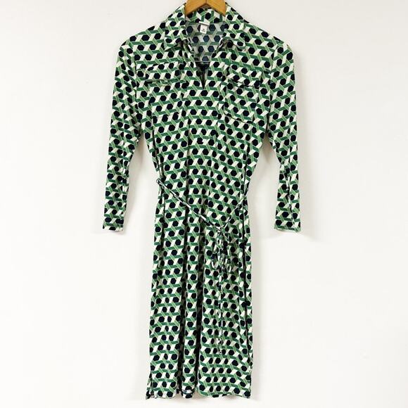 MERONA Dress Womens Size XS Green Mod Retro Disco Style Stretch - Picture 1 of 5
